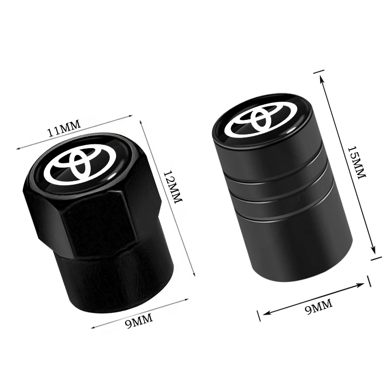 4 قطعة سيارة معدنية عجلة الاطارات صمام قبعات الجذعية غطاء اكسسوارات السيارات لتويوتا كورولا يارس Rav4 أفينسيس أوريس كامري سيكويا C-hr #6