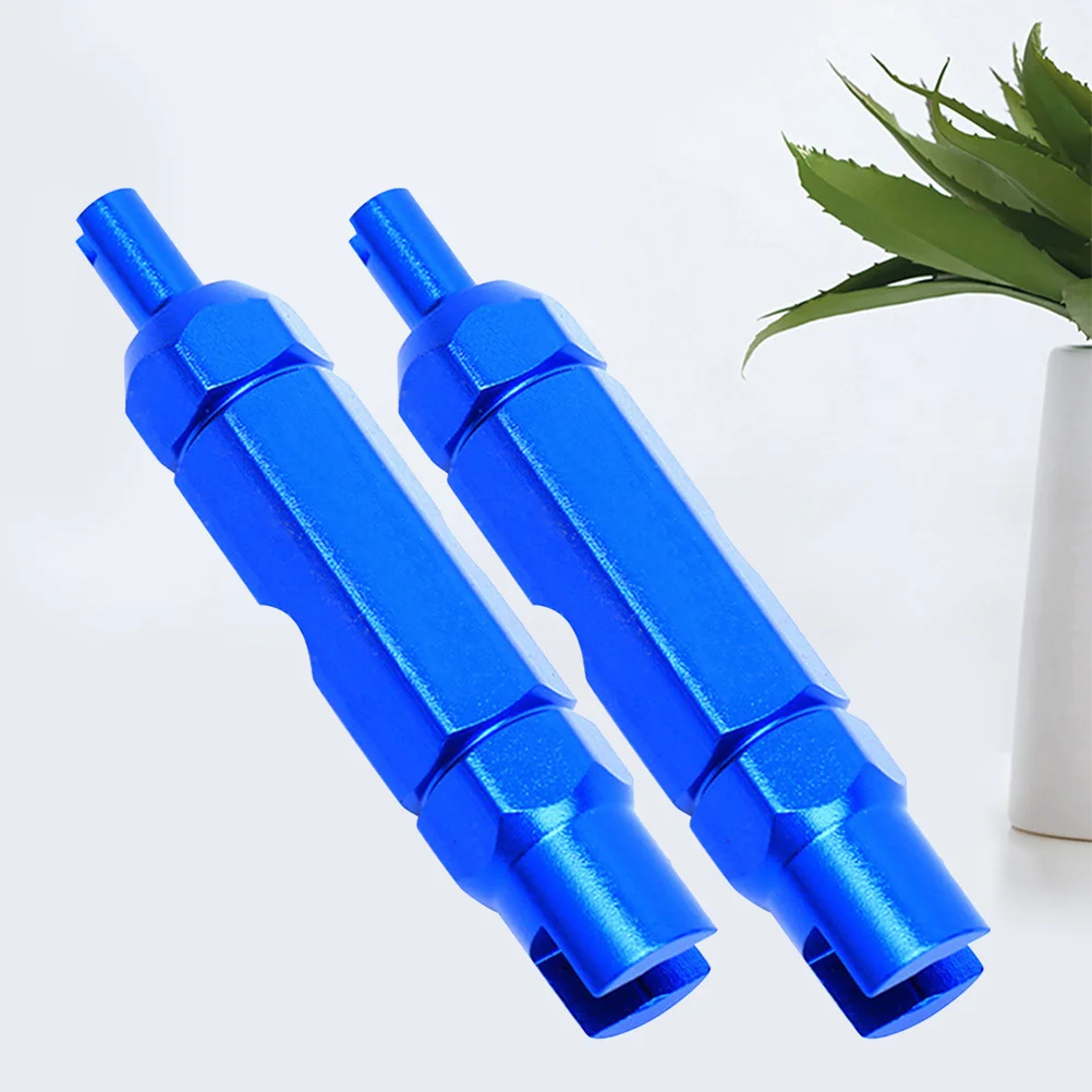 

2Pcs Gas Nozzle Wrench Core Tool French American-Style Portable Anti-Slip Multi-Function Disassembly Wrench Blue