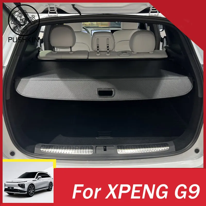 

For Xpeng XiaoPeng G9 2023 2024 2025 Car Trunk Curtain Retractable Rear Interior Partition Waterproof Privacy Accessories