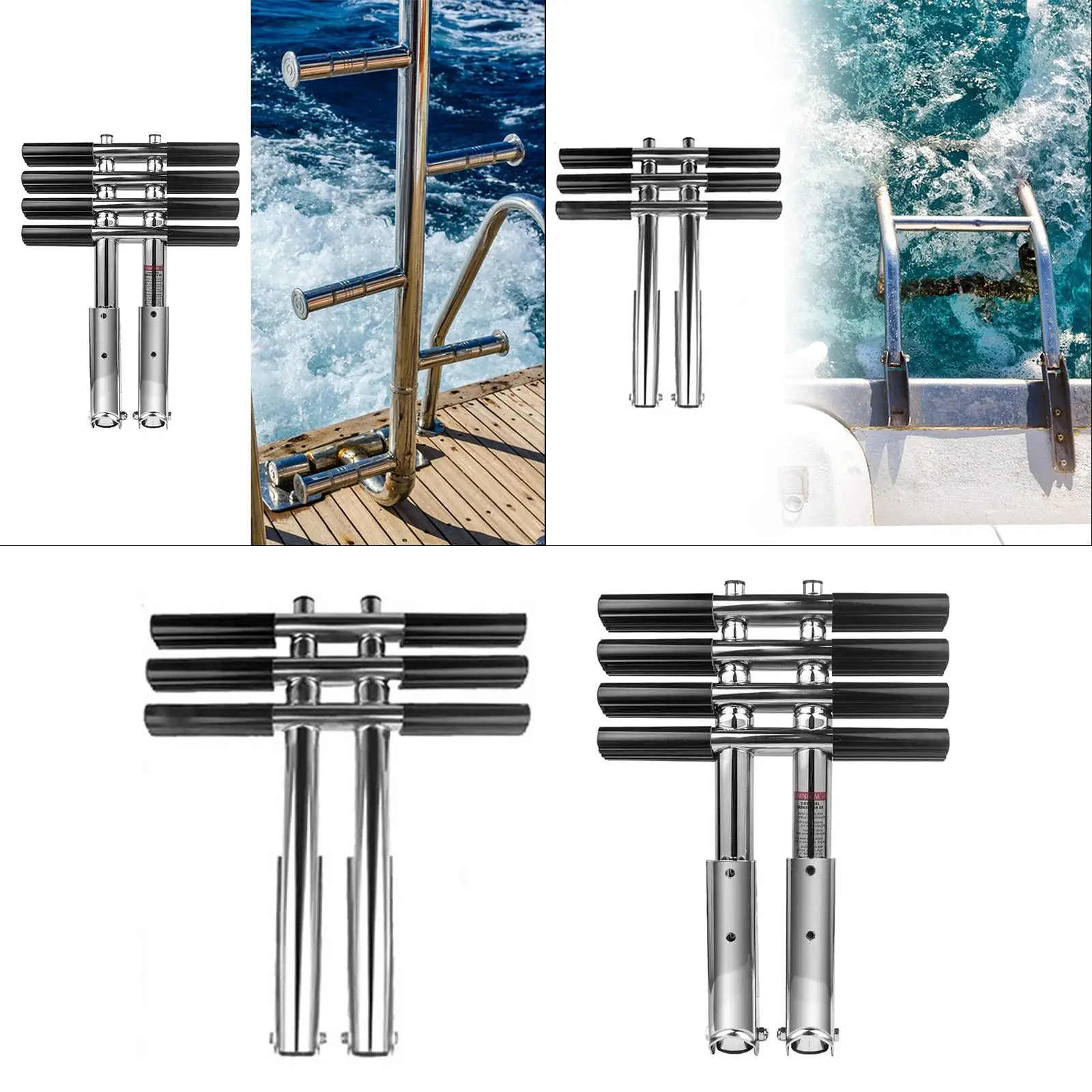 

Pontoon Boat Ladder Sturdy Easy Install Non Slip Removable Boarding Ladder