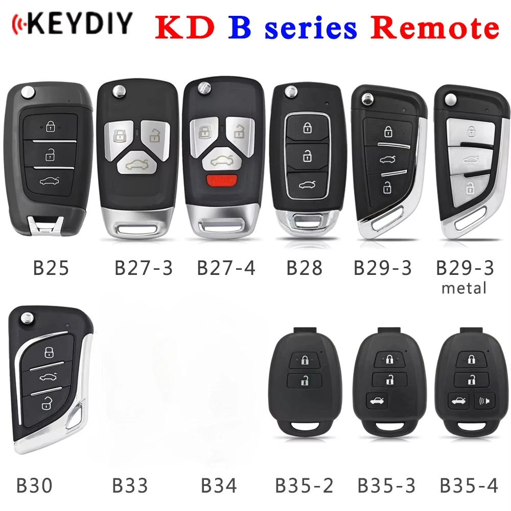 KEYDIY Uniwersalny pilot serii B B25 B27-3 B27-4 B28 B29 B30 B33 B34 B35-2 B35-3 B35-4 Praca z KD-X2 KD-MAX MINI KD