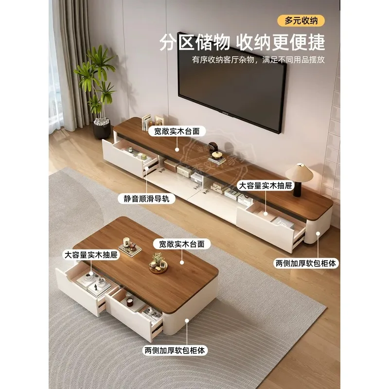 Solid Wood TV Cabinet Modern Simple Living Room Furniture Small Apartment Medium Ancient Style Floor Standing TV Stand with