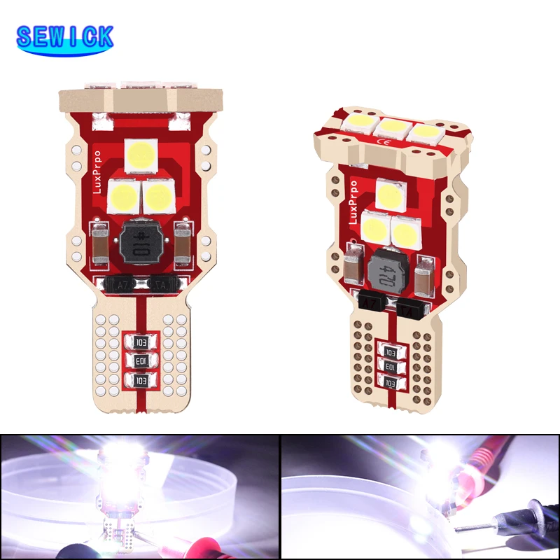 

500pcs 12v High Power 3030 9Smd 3D 3W W16W Car Led Brake Lights 921 T15 6000K White W16W Canbus No Error Auto Reverse Tail Lamp