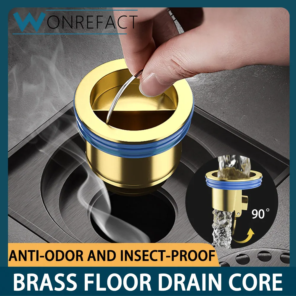 Brass Floor Drain Cor Anti-odor Anti-insect Sewer Fast Drainage Bathroom Floor Drain Core Durable Fast Installation Floor Drain