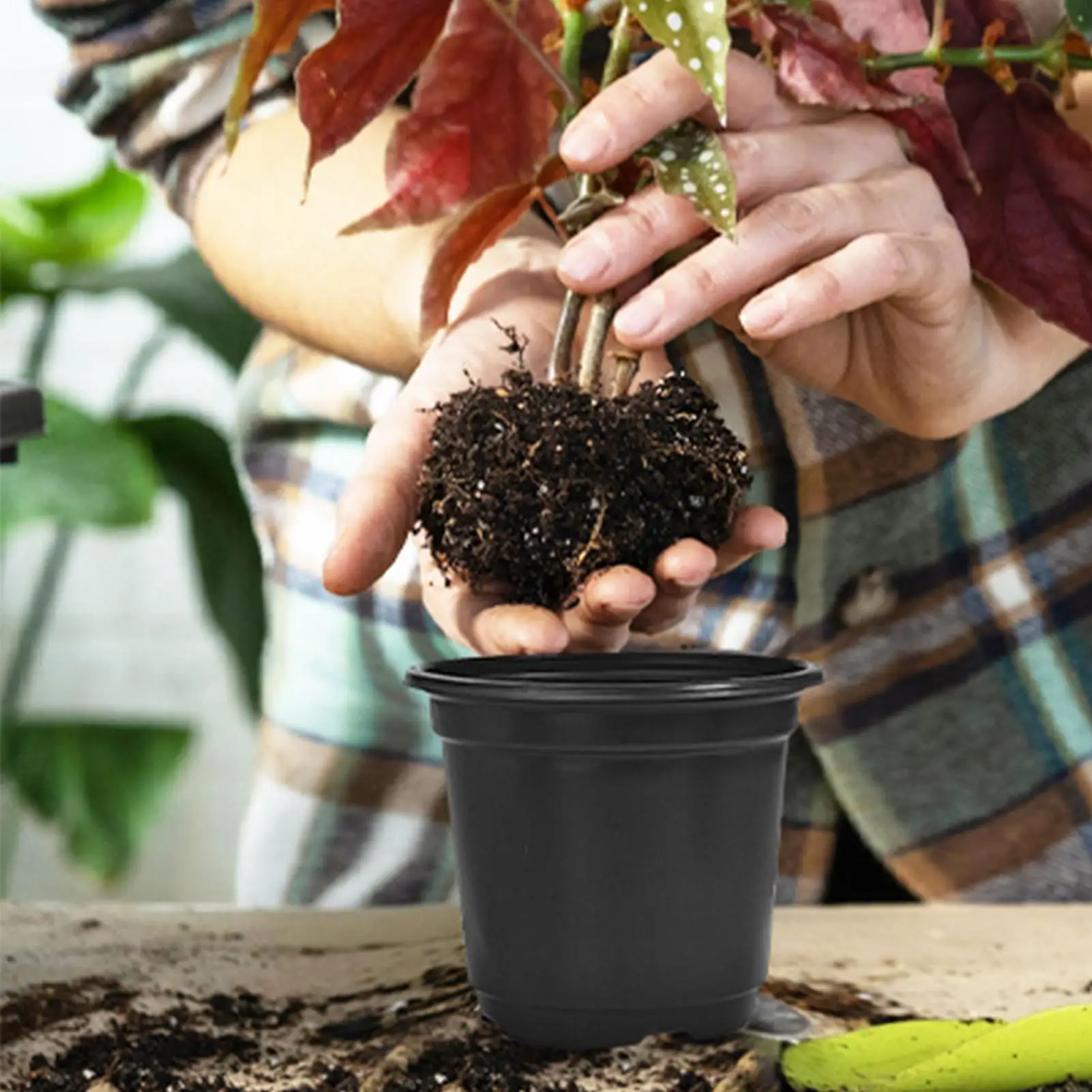 Nursery Plant Pots 100 Pieces Propagation Container With Drainage Holes 4inch Flower Pots For Indoor Outdoor Garden Backyard