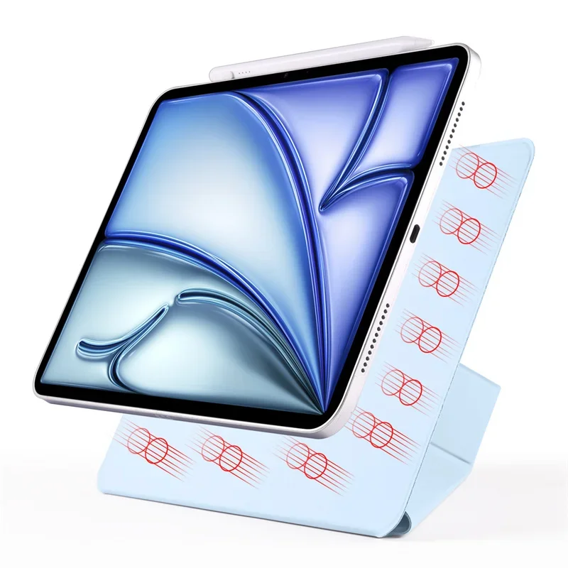 

Для iPad Air 11-дюймовый чехол M3 M2 Магнитный тонкий защитный чехол для планшета Funda для iPad Air 6 5 4 6-5, 4-го поколения Чехол