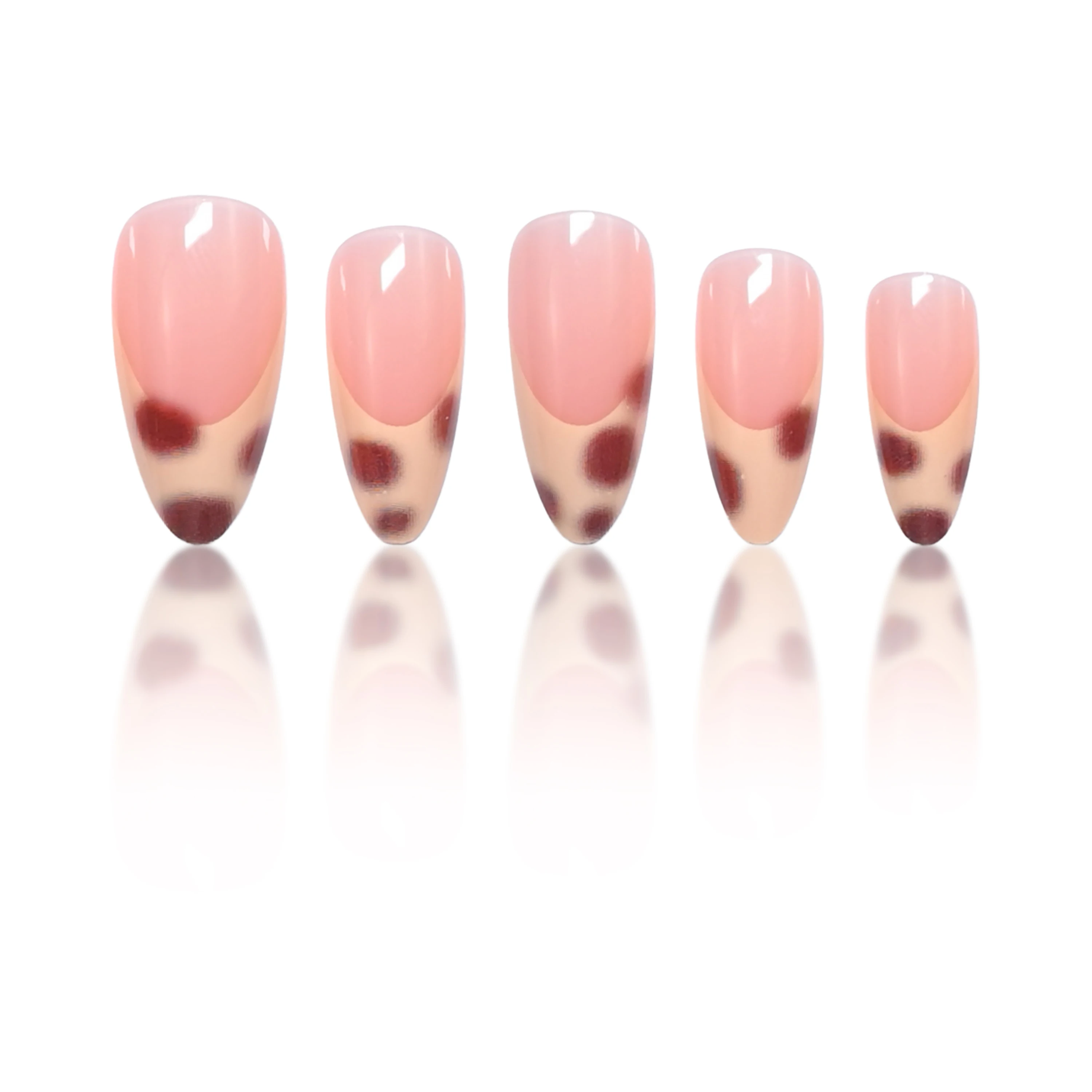 24Pcs Almond Press On Nails Nu - Nail Art Leopard ulasan dan harga
