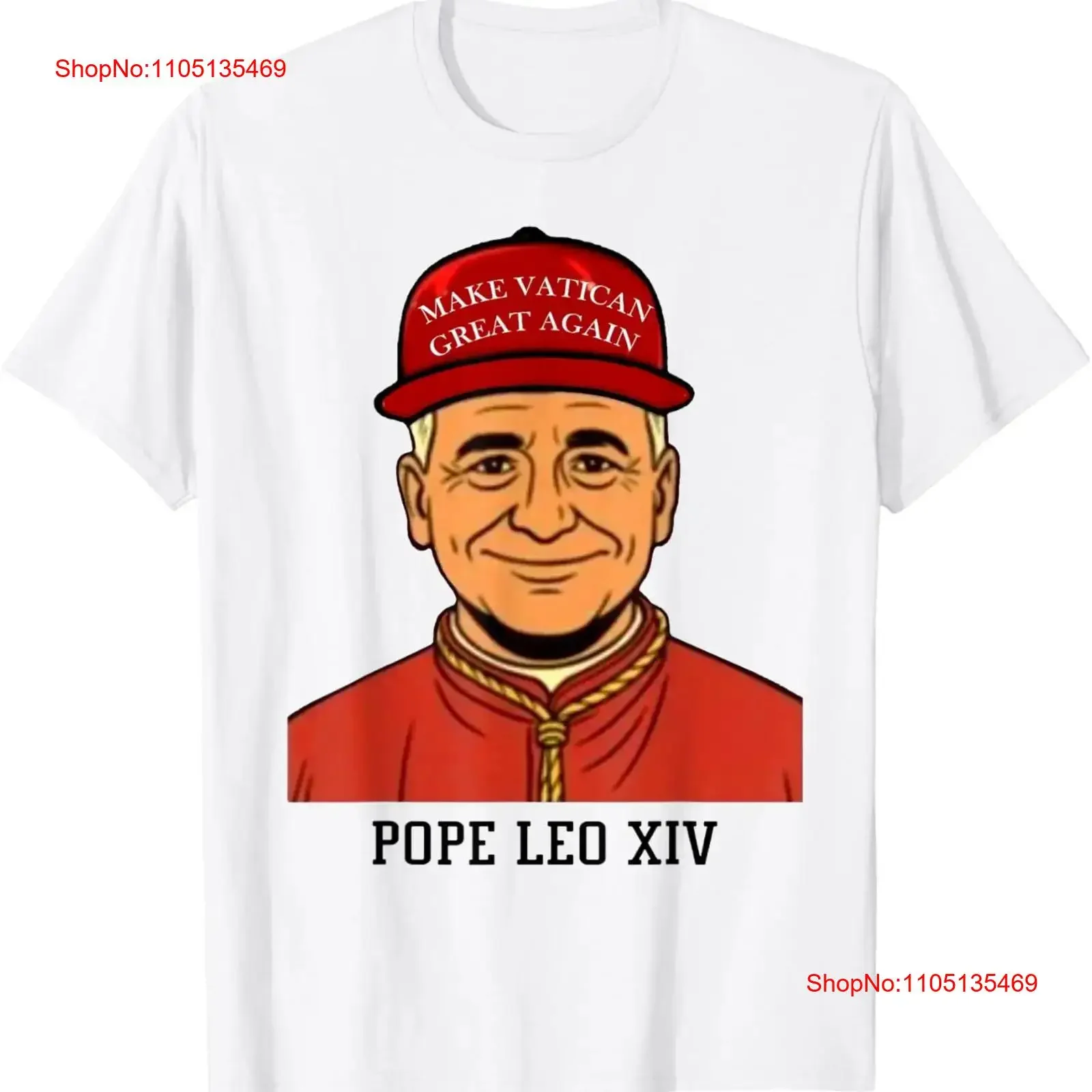 

Make Vatican Great Again T Shirt Pope Leo XIV Dapope Funny Meme vintage Washed fashion Versatile Comfortable Casual Stretched