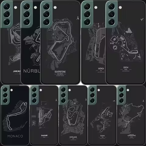 Formula1 Racing Circuits Phone Case For Samsung S25 Edge S24 FE Galaxy S22 Ultra S21 Plus S20 S23 S10 Plus Cover Silicone Soft C