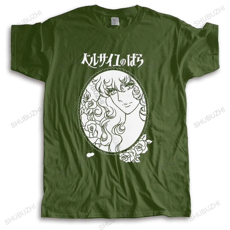 Male Fashion The Rose Of Versailles T Shirts Short Sleeve Cotton Tshirt Trendy T-shirt Manga Lady Oscar Tees Loose Fit Apparel