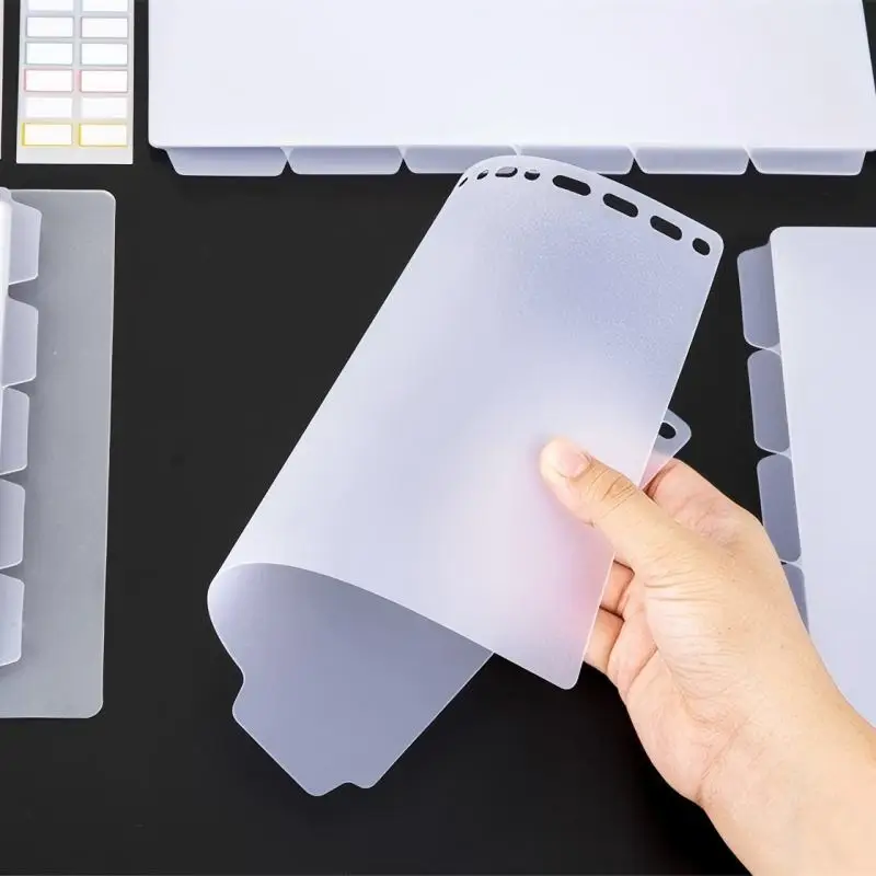 A4 A5 B5 فواصل الموثق Genera ثقوب الموثق مؤشر 5 علامات التبويب متجمد البلاستيك مخطط مقسم ل حلقة مستديرة الموثق ورقة حامي #4