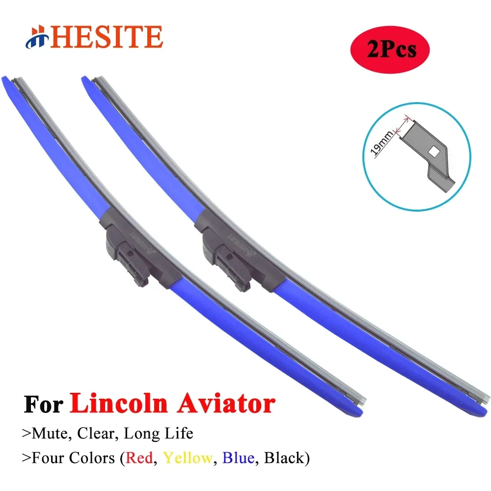 

HESITE Colorful Wiper Blades For Lincoln Aviator Sport Utility 4-Door SUV 2002 2003 2004 2005 2020 2021 2022 Red Blue Car Wipers