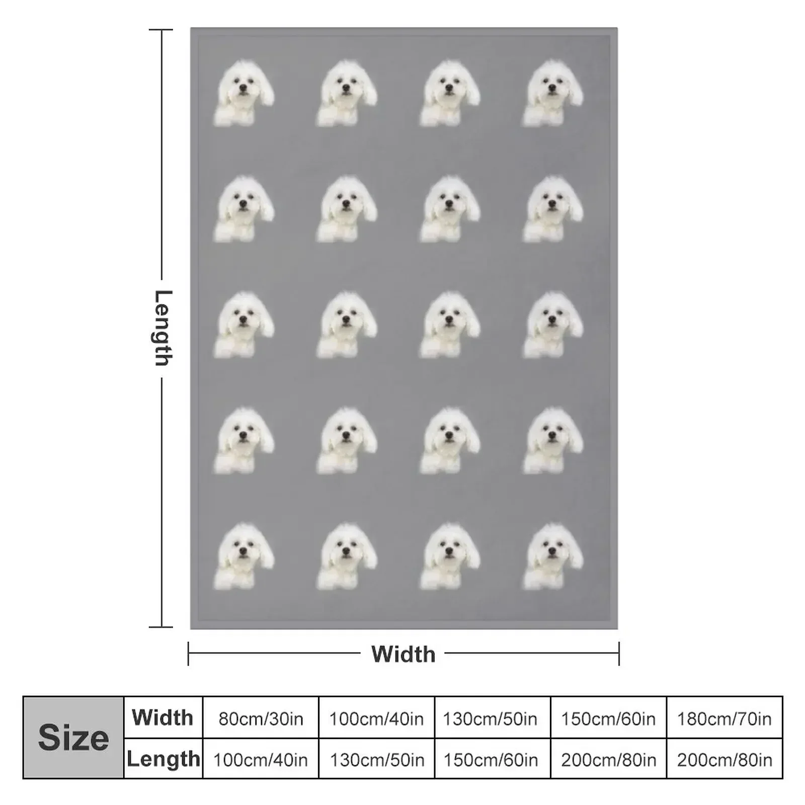Maltese puppy Throw Blanket warm winter Flannel Fabric blankets ands Blankets