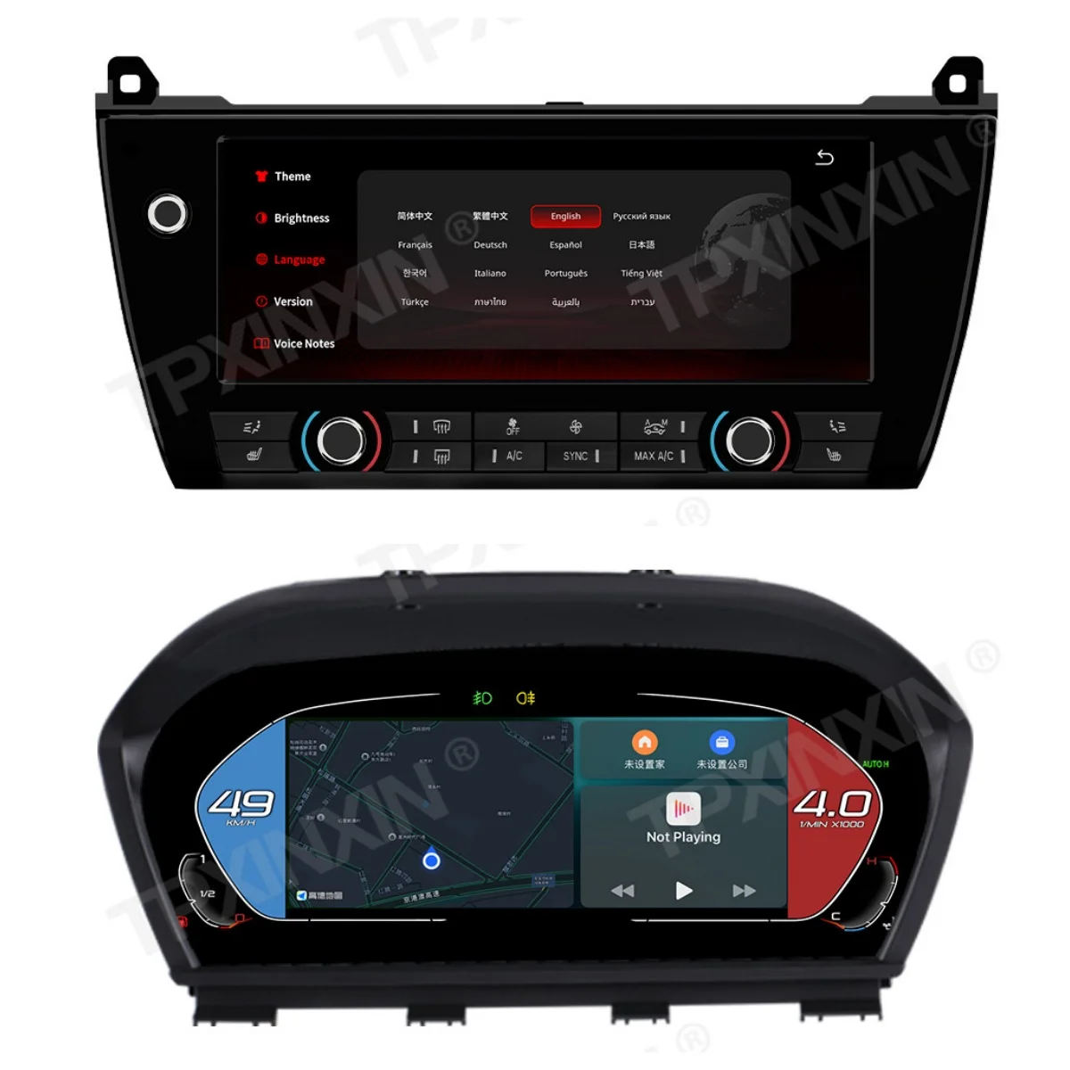 10.25 Inch Touch Screen Climate Control Panel For BMW 5 Series F10 2011 2012 2013 2014-2017 Digital AC Screen Air Conditioning