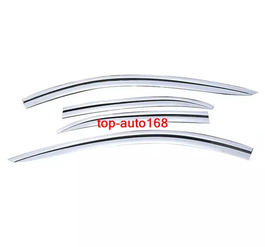 Chrome Window Visor Vent Shades Sun Rain Guard 4pcs For Benz GLE 2016-2019