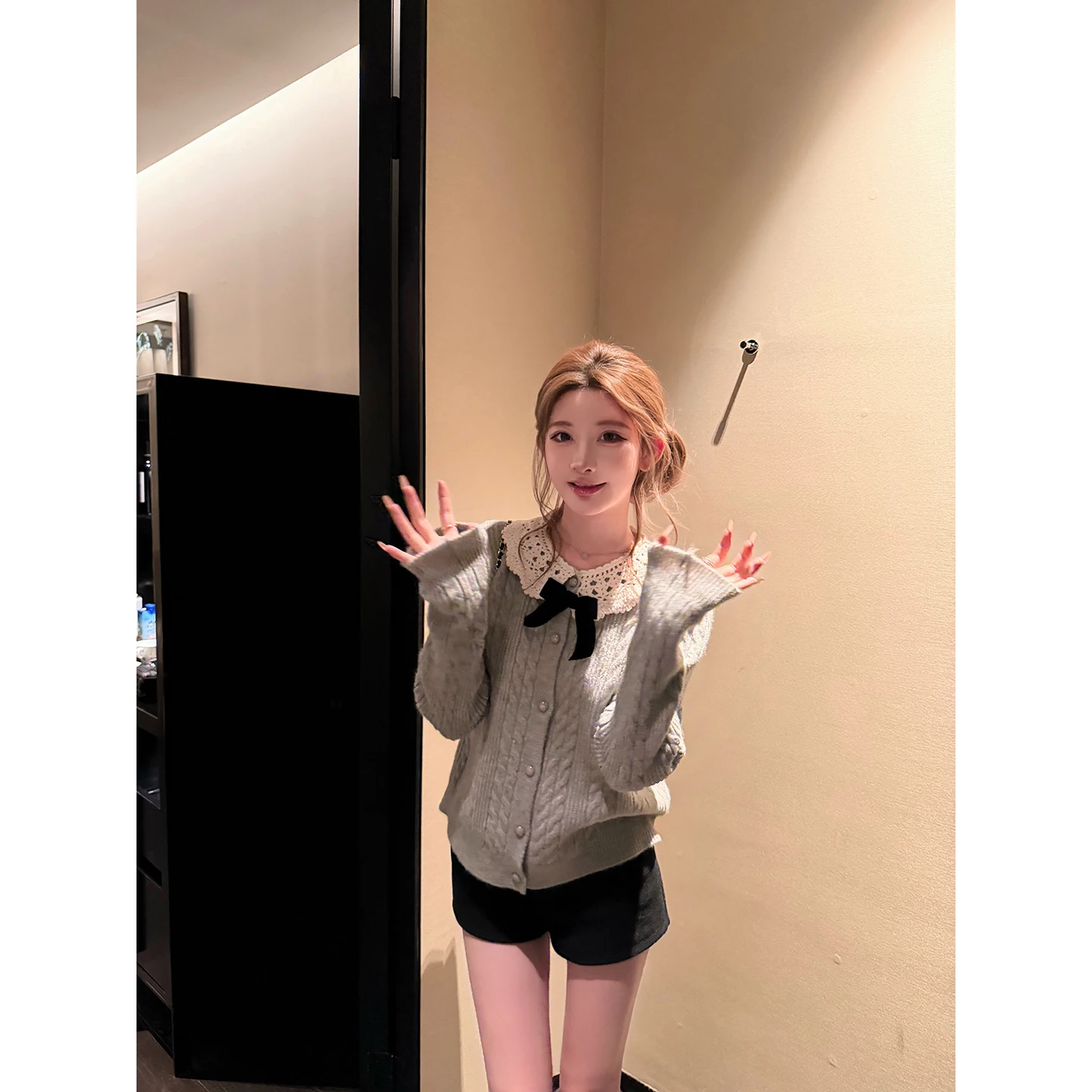 

Chen Dayu уникальные супер милые черные брюки с высокой талией, женские осенне-зимние свободные леггинсы, повседневные брюки, верхняя одежда, ботинки