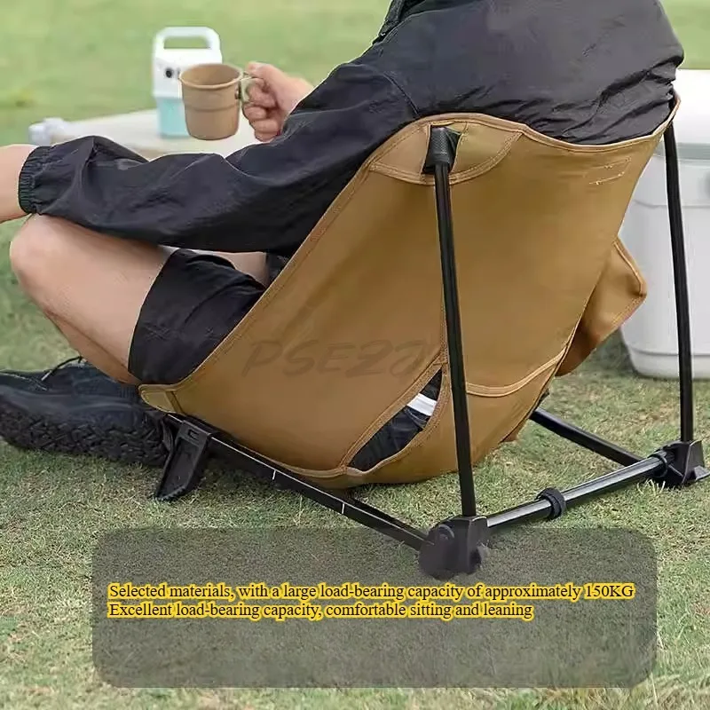 في الهواء الطلق المحمولة شاطئ التخييم الفن رسم كرسي قابل للطي كرسي صالة محمول كرسي القمر #4