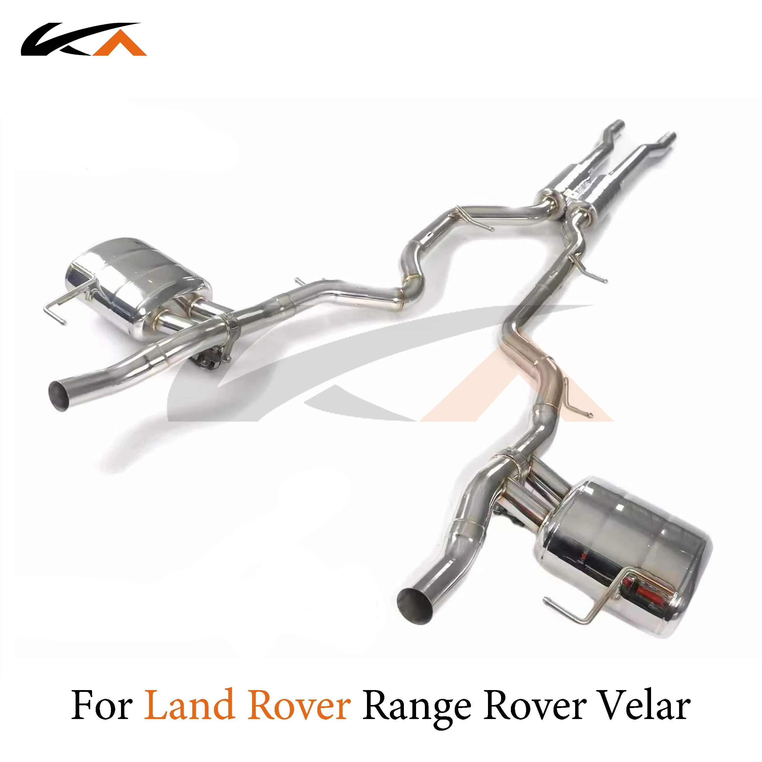 KA Tuning exhaust system steel catback for Land Rover Range Rover Velar 3.0T rear section performance parts muffler with valve