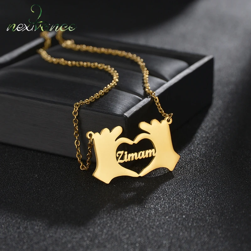 Nextvance Custom Name Sporty Necklace Stainless Steel Personalized Name Data Pendant for Men Boy Baby Birthday New Jewelry Gift