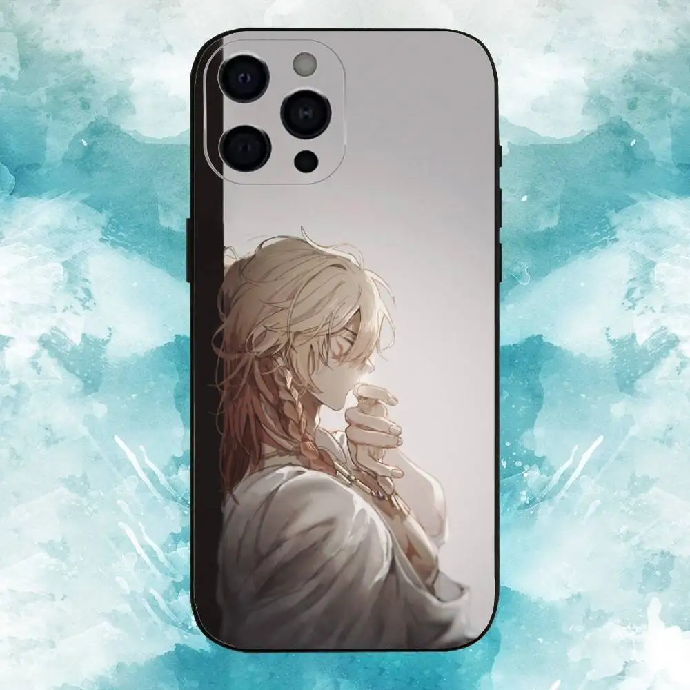 حافظة هاتف The Beginning After End لهاتف iPhone17,16,15,14,13,12,11 Plus، Pro Max غطاء أسود ناعم