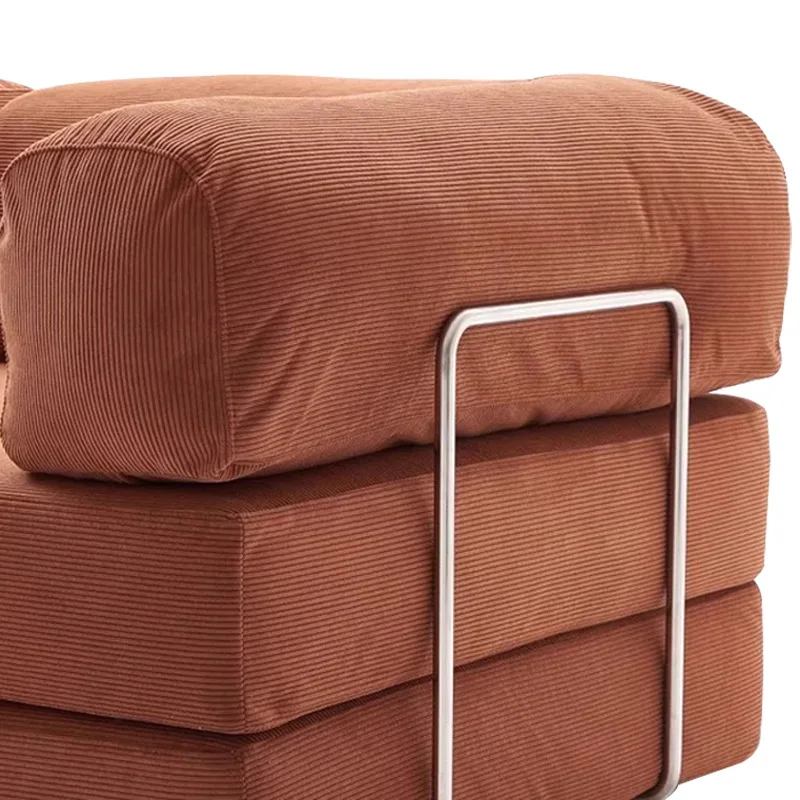 Fully dismantled and washed fabric corduroy modern straight row sofa lazy compression sofa