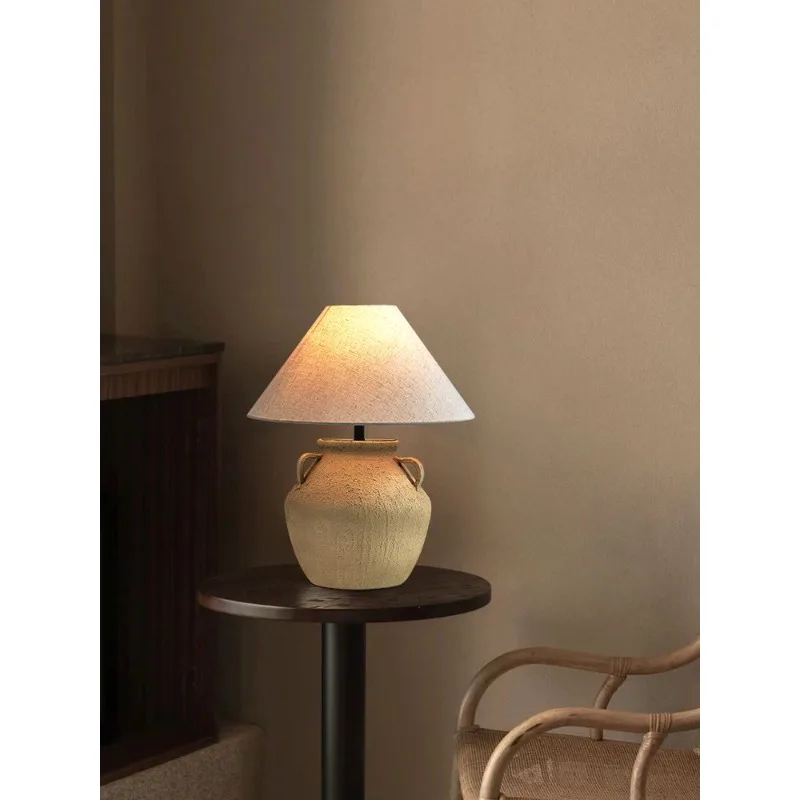 

Ваби песчаный ветер ручной работы старая грубая керамика горшок ретро проживание в семье энергосберегающая светодиодная декоративная настольная лампа для гостиной, спальни