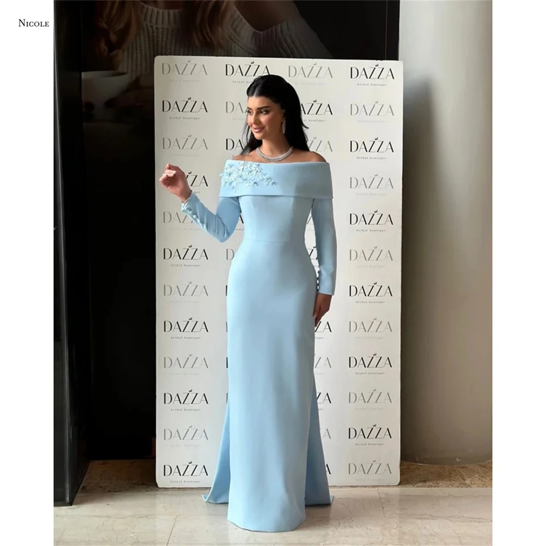 

Nicole Light Green Elegant Gown Fish Tail Evening Dresses Woman Elegant Wedding Guest Dresses for Special Occasions Custom Made