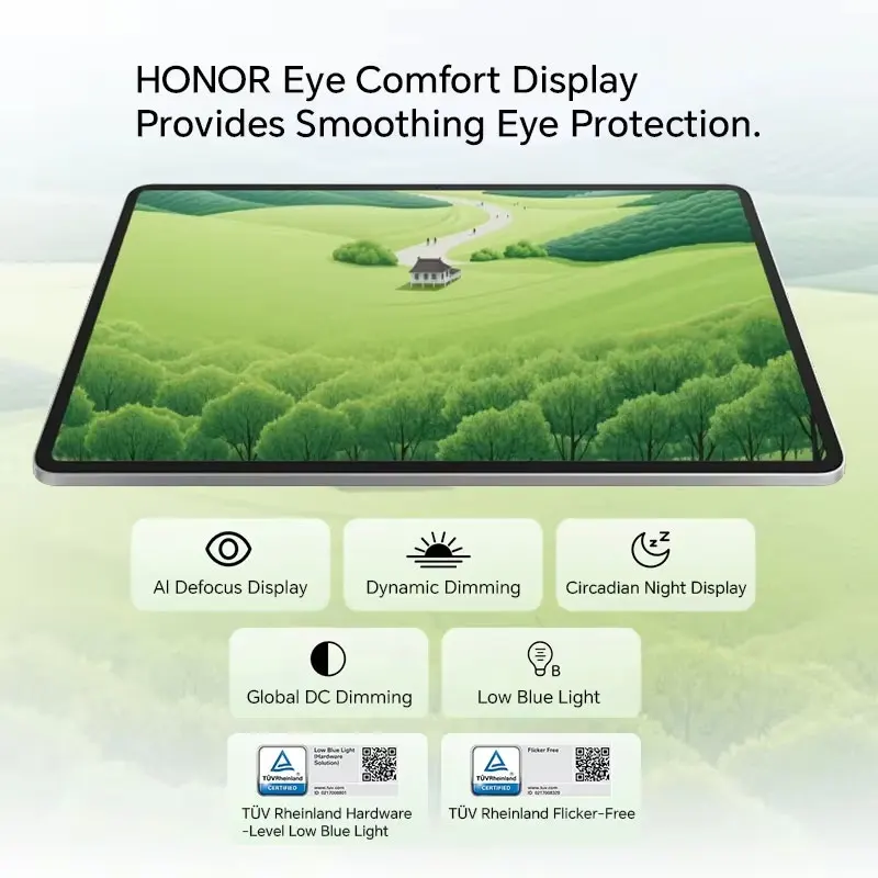 New Global Version HONOR Pad 10 Snapdragon 7 Gen 3 12.1'' 120Hz LCD Screen 10100mAh Battery HONOR 66W Supercharge 8MP Camera