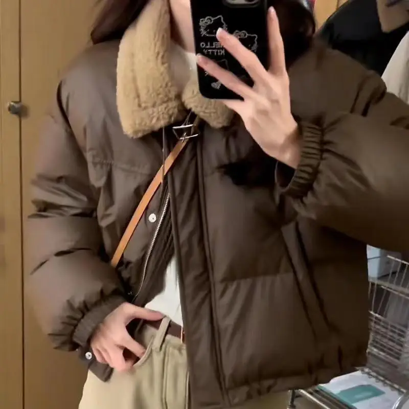 

Winter Women's Retro Splicing Cotton Thickened Versatile Jacket Small Short Cotton Top