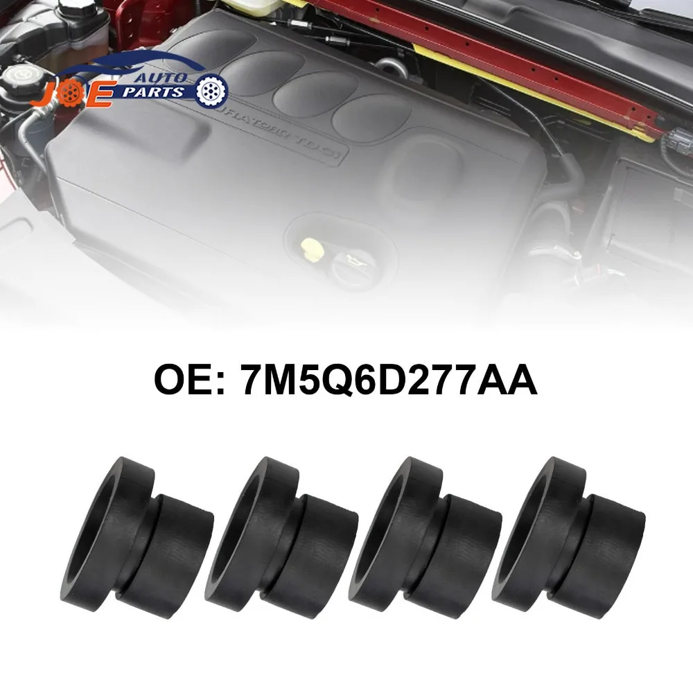 7M5Q6D277AA 4 PCS Engine Cover Grommets for Ford Escort  Focus 2.0 C-Max Galaxy Kuga Mondeo S-Max Black Rubber Engine Cover