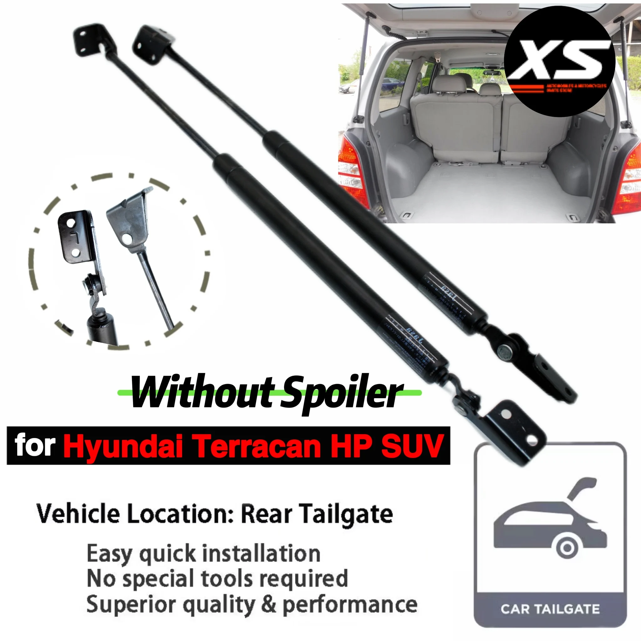 Rear Tailgate Lift Support Struts For Hyundai Terracan HP 2001-2007 Without Spoiler Trunk Boot Shocks Damper Cylinders Rod 2PCS