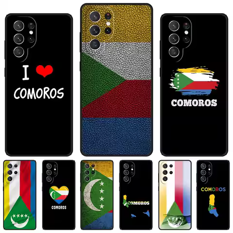 Comoros Flag phone case For Samsung Galaxy S24 S23 S22 Ultra Note 10 20 Plus S8 S9 S10 S20 S21 FE Cover