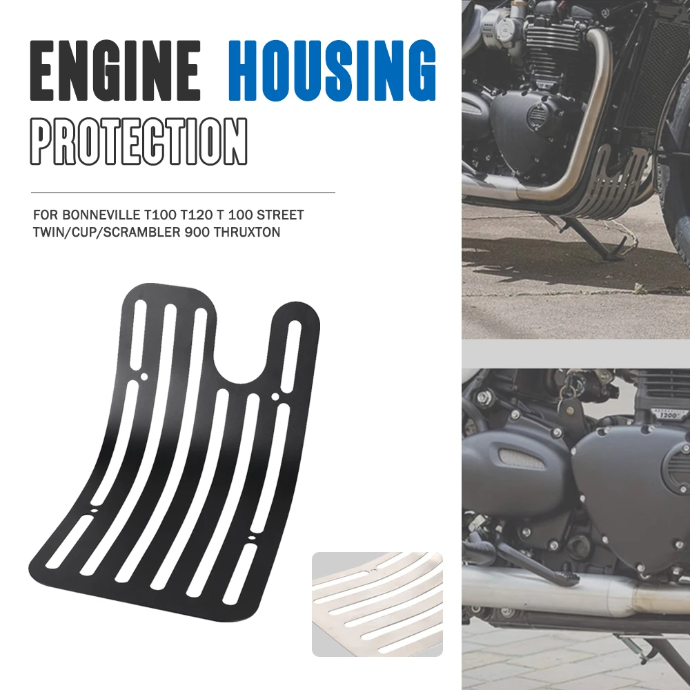 

FOR Speed Twin Bonneville T100 120 Street Twin Cup Scrambler 900 liquid Thruxton 1200 Engine Guard Baffle housing protection