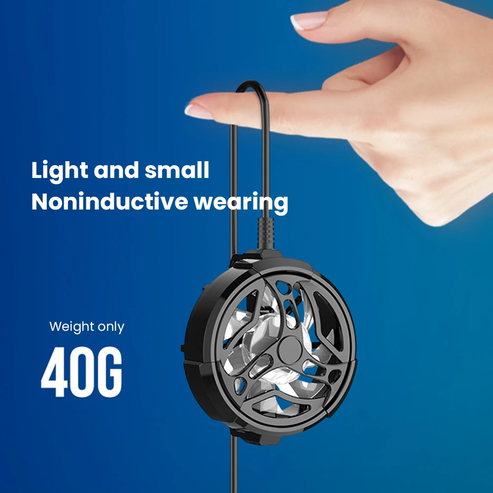 Mini Smart Phone Cooling Fan Turbo Gaming Mobile Gamepad Cooler Fan Cell Phone Type-C Cool Heat Sink Radiator for IPhone Android