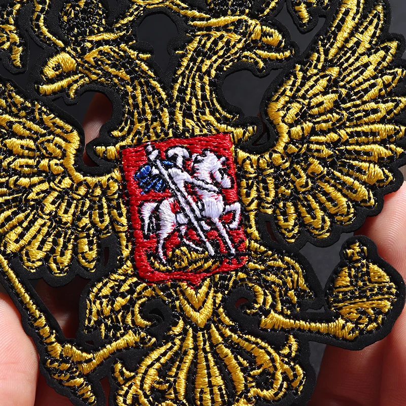 9.6*8.9cm bandiera russa emblema nazionale Patch pilota persone della Russia striscia militare Patch distintivo