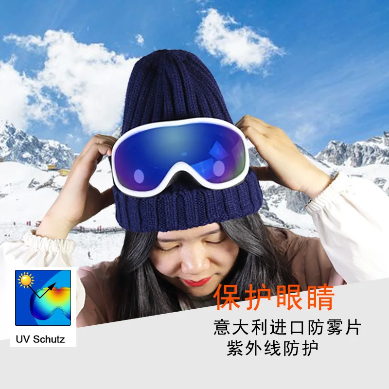 

BOLLFO Adult Ski Goggles Double Layer Anti Fog Wide View Snow Goggles for Skiing Snowboarding Outdoor Sports Equipment