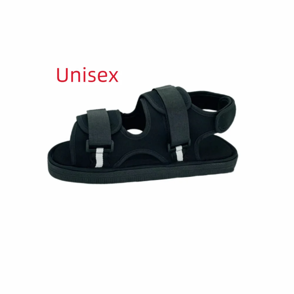 Sapato de gesso ajustável confortável anti skid fratura sapatos fixos dedo do pé aberto respirável fratura andando ajuda pé gota