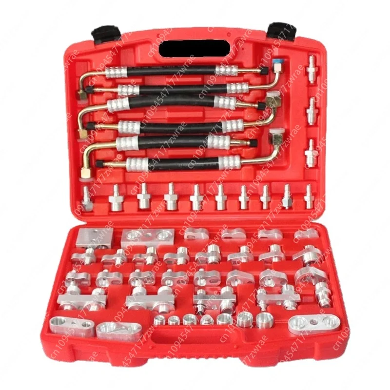 

81 piece set of automotive air conditioning pure copper leak detection tool, leak plug Asia Europe 2-in-1 tool