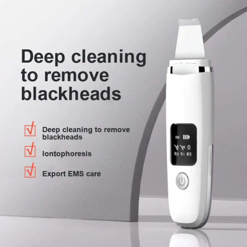 

Ultrasonic Skin Scrubber Deep Face Cleaning Machine Peeling Shovel Facial Pore Cleaner Face Skin Scrubber Lift Machine