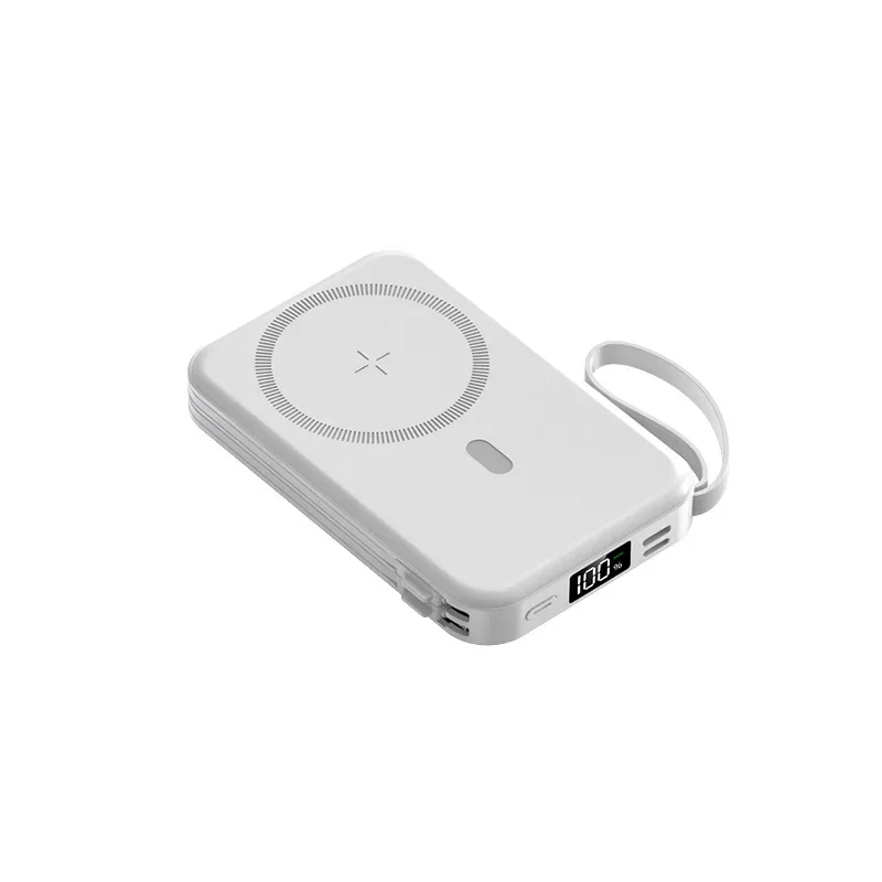 200000 mah Magnetyczny Power Bank 22,5 W Szybkie ładowanie Magsafe Bezprzewodowe ładowanie Wbudowane kable Przenośny Power Bank do iPhone\'a