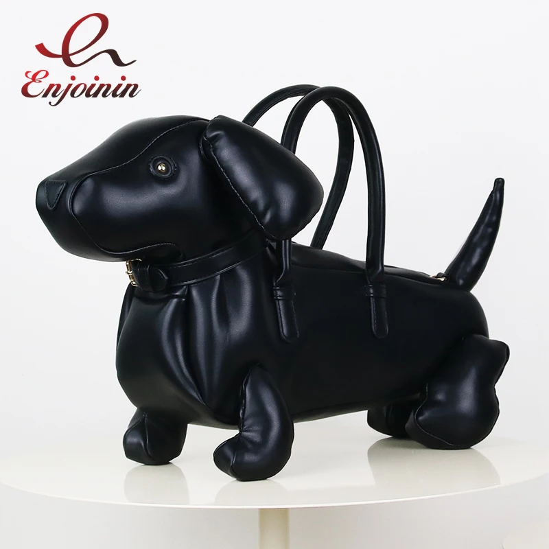 Cute Black Puppy Shape Women Purses and Handbag Novelty Animal Shape Design Tote Bag Shoulder Bag Designer Shoulder Bag