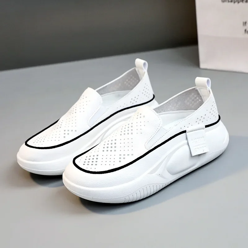 Sports Shoes Woman Summer  In Casual Slip-on Sneakers Fashion Hollow Breathable Loafers Women Running Shoes Footwear 2023