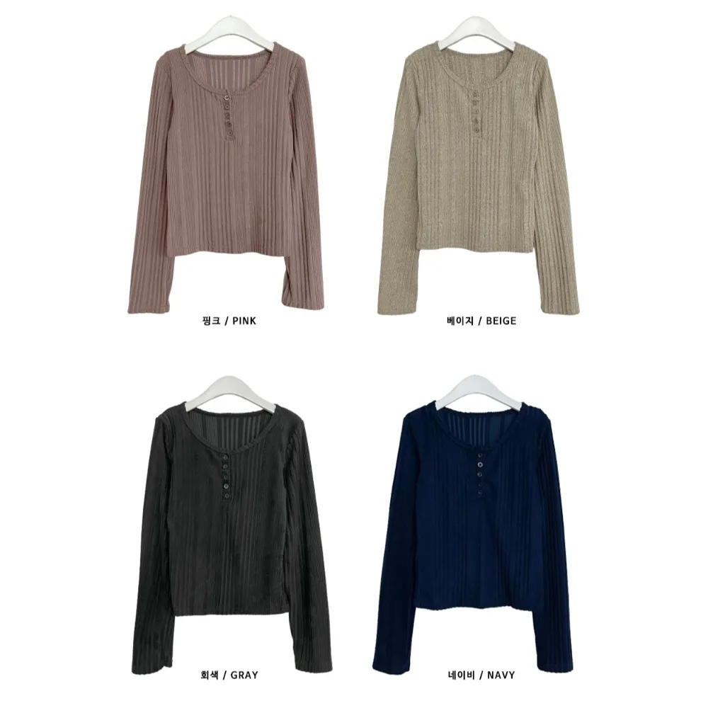 Slim Fit Knitted Sweater Women's Small Size Button Half Open Collar Long Sleeve Base Shirt Casual Style Soft Polyester Fiber