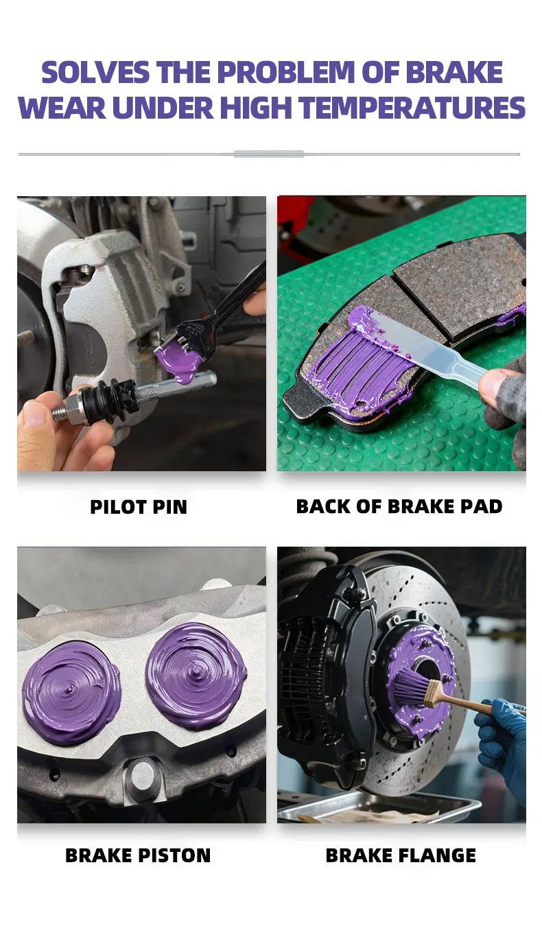 Keramik-Bremsschmiergel – Hochleistungs-Reduzierstück, Hochleistungs-Bremssystemfett für Motorräder, LKWs, langlebig – Detail 3