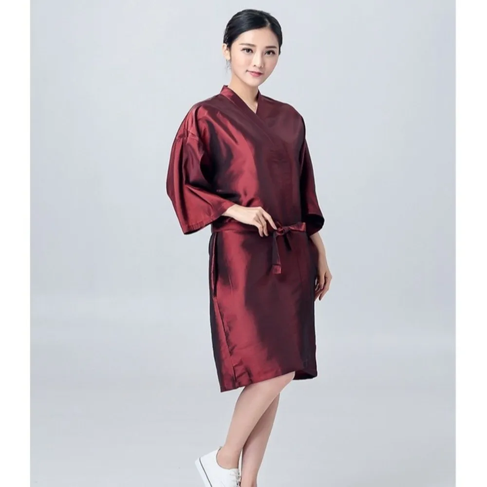 

Professional Hair Salon Smock Waterproof Hairdressing Hairdresser Apron Non-stick Hair Light Weight Woman Bathrobes Hairstylist