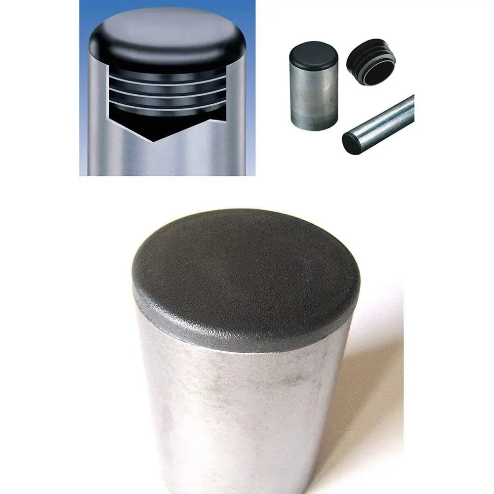 10pcs/pack Black Round Plastic Plug In Round Pipe Steel Pipe Inner Sleeve Plug Head Table Chair Foot Pad