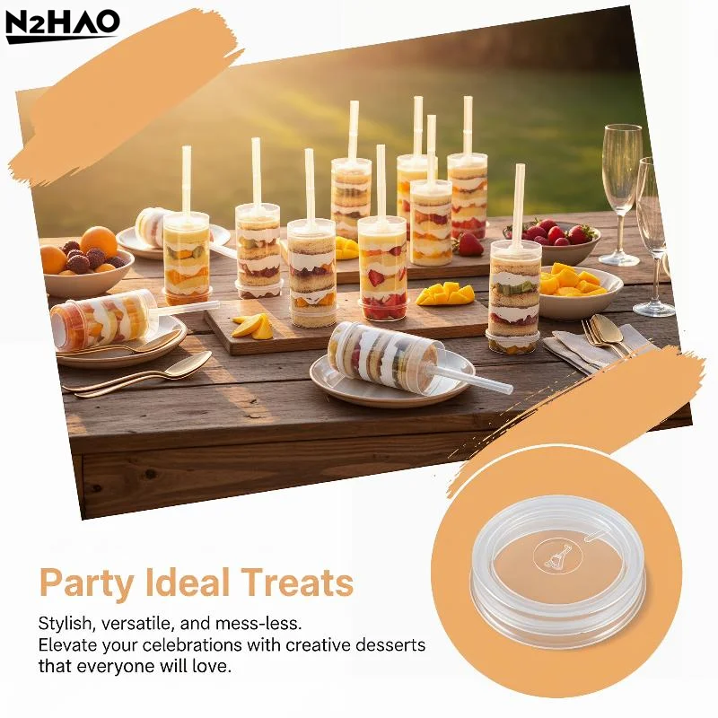 10pcs Pushable Cake Holders Diy Push Cake Mold Cylinder Shaped Cake Pusher Push Pops Plastic Containers With Lids For Kitchen view 2