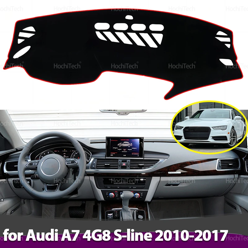 Dashboard Cover Dash Board Mat Carpet Pad for Audi A7 4G8 S-line 2010-2017 2013 2014 2015 2016 Shade Cape Blanket Accessories