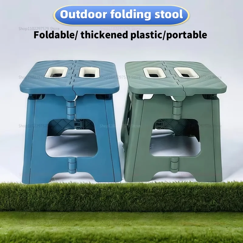 Outdoor Folding Stool Thickened Plastic Saddle Chair Portable Lightweight for Camping Fishing Hiking Kids Adults Compact Seat