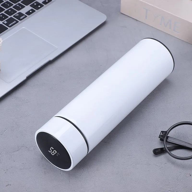 ترمس ذكي من الفولاذ المقاوم للصدأ - كوب سفر مفرغ بشاشة LED (جهاز كوب شاي القهوة الساخن/البارد بدرجة حرارة مزدوجة) #3
